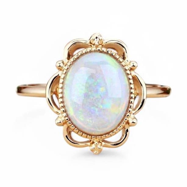 1,85CT Vintage Opal Solitärring för Förlovning i 14K Guld för wholesale av GEMPARA