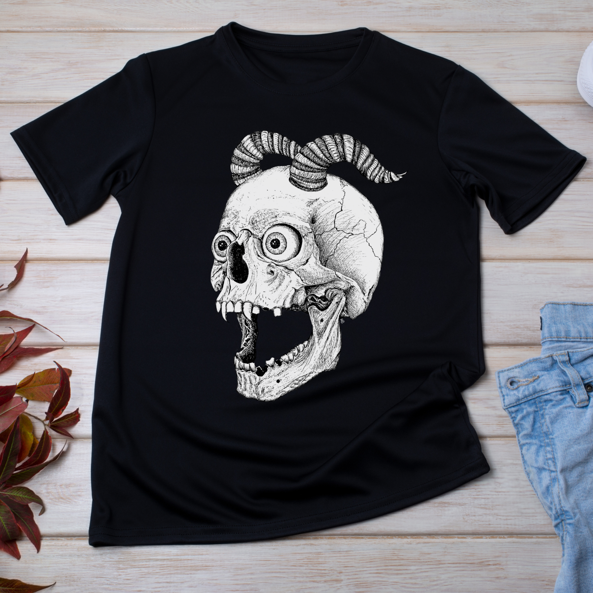 Hannah Kate Makes – wholesale T-shirt (graphic) – unisex – Screaming Skull T-shirt - Black - 100% Cotton - Reg/Fitted11