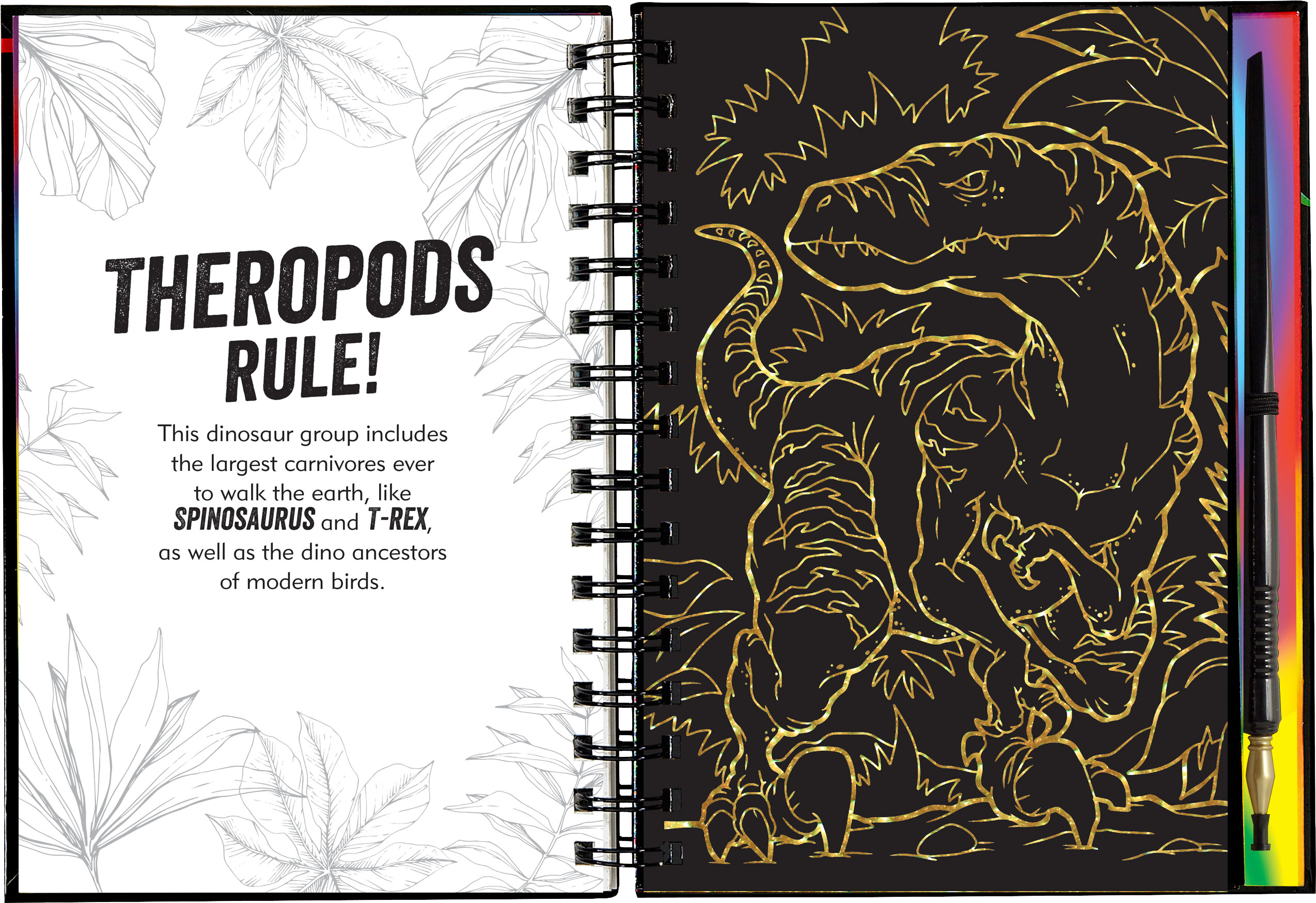 Peter Pauper Press - Wholesale Sketchbook/Sketchpad - Extreme! Dinosaurs Scratch and Sketch2