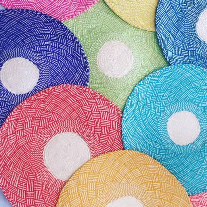 Best of Colombia LLC - Wholesale Placemat - Colorfull iraca Woven placemats