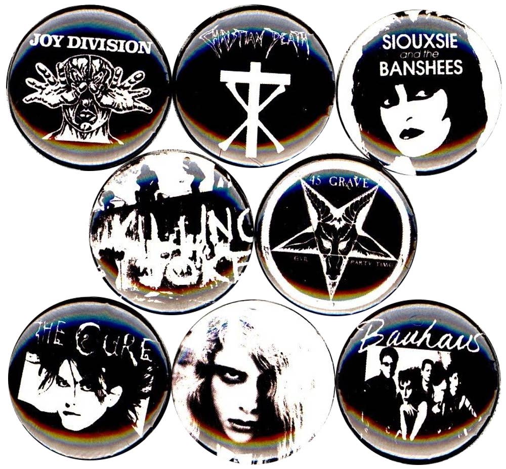 Pinbax Express - Wholesale Lapel pin/button - Death Rock x 8 1"inch pins buttons badges goth gothic horror