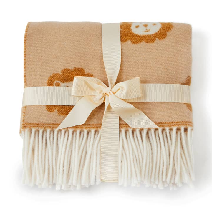 Merinowolle Löwen Babydecke für den Großhandel von Tweedmill Textiles