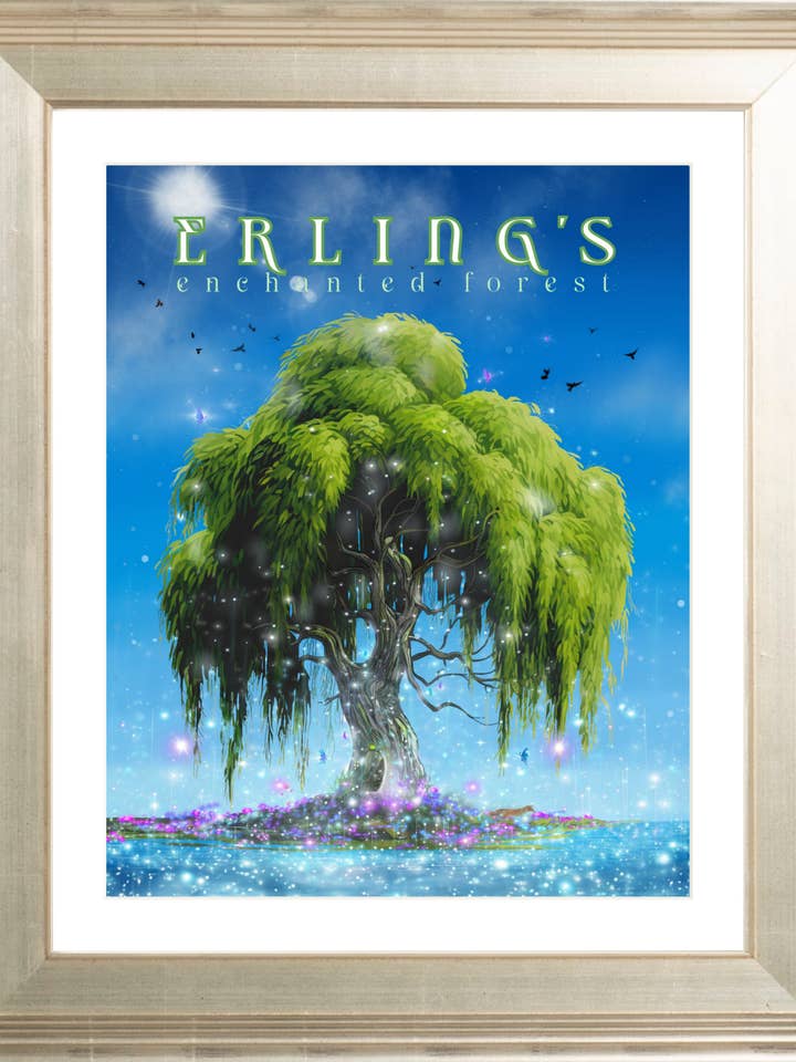 Erlings Verzauberter Wald Sommer gerahmter Druck für den Großhandel von Erling's Enchanted Forest