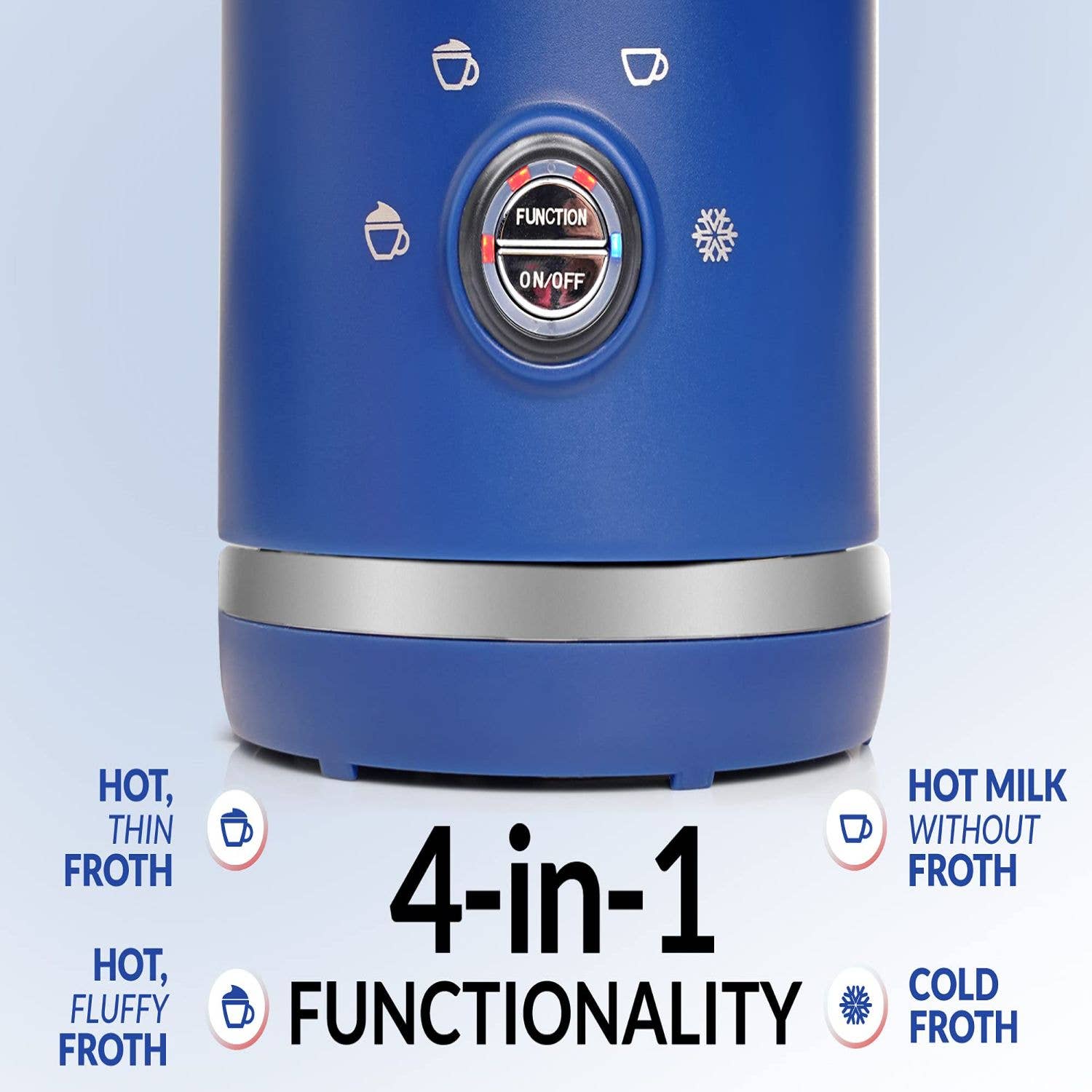 Zulay Kitchen - Wholesale Kitchen Appliance - 4-in-1 Electric Milk Frother & Steamer - 10oz Stainless11