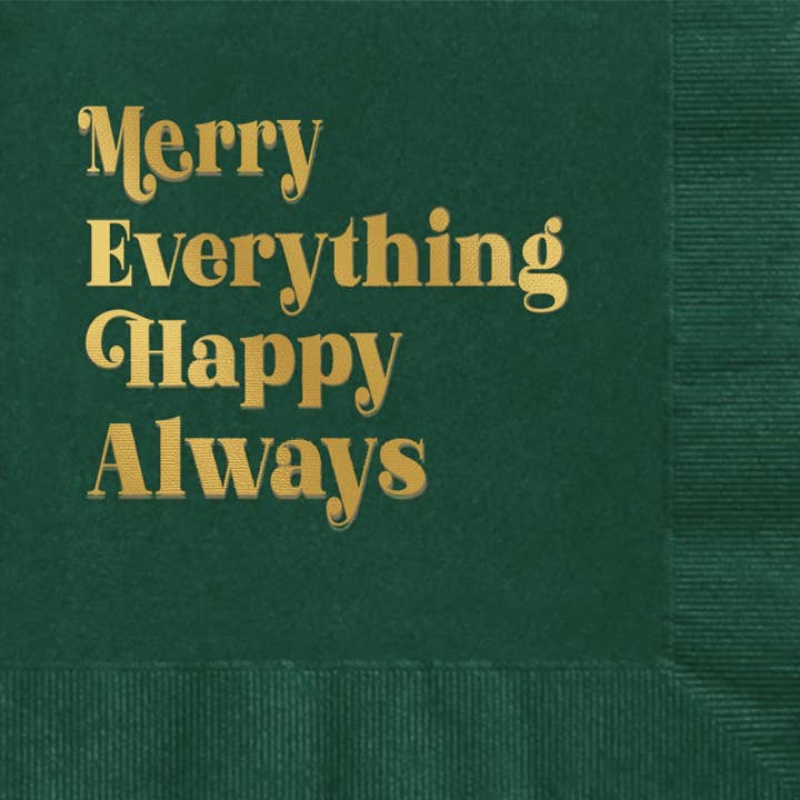 Merry Everything Happy Always Cocktail Drikkeserviet for engroshandel hos Mod Lounge Paper Company