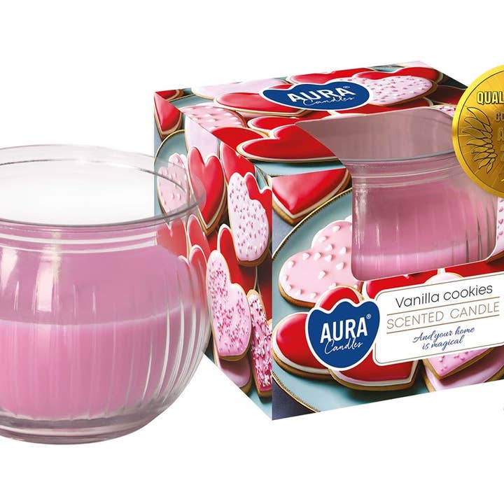 Vanilla Biscuits Glass Candle 18h (6 units) for wholesale by Esoterica Arte