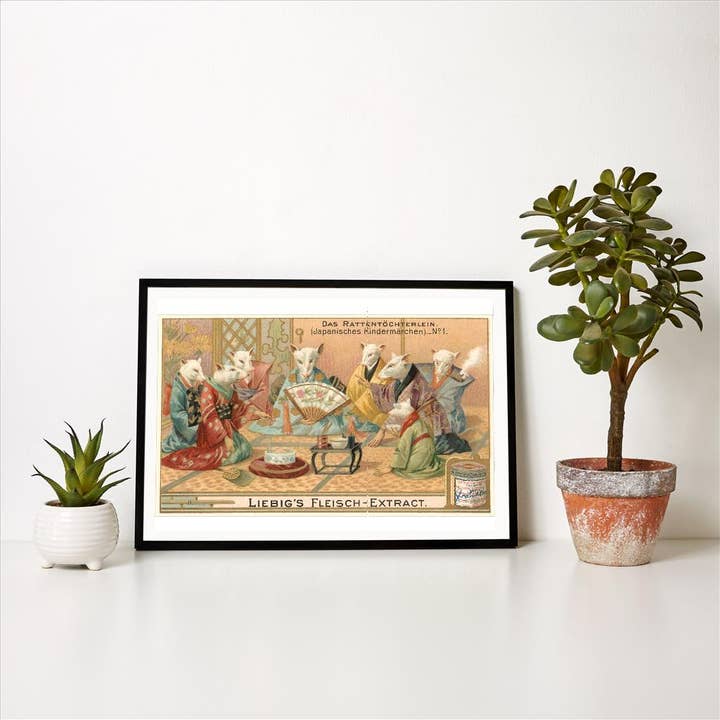 Found Image Press – wholesale Konsttryck – Konsttryck TC-135 Vita råttor som geishor