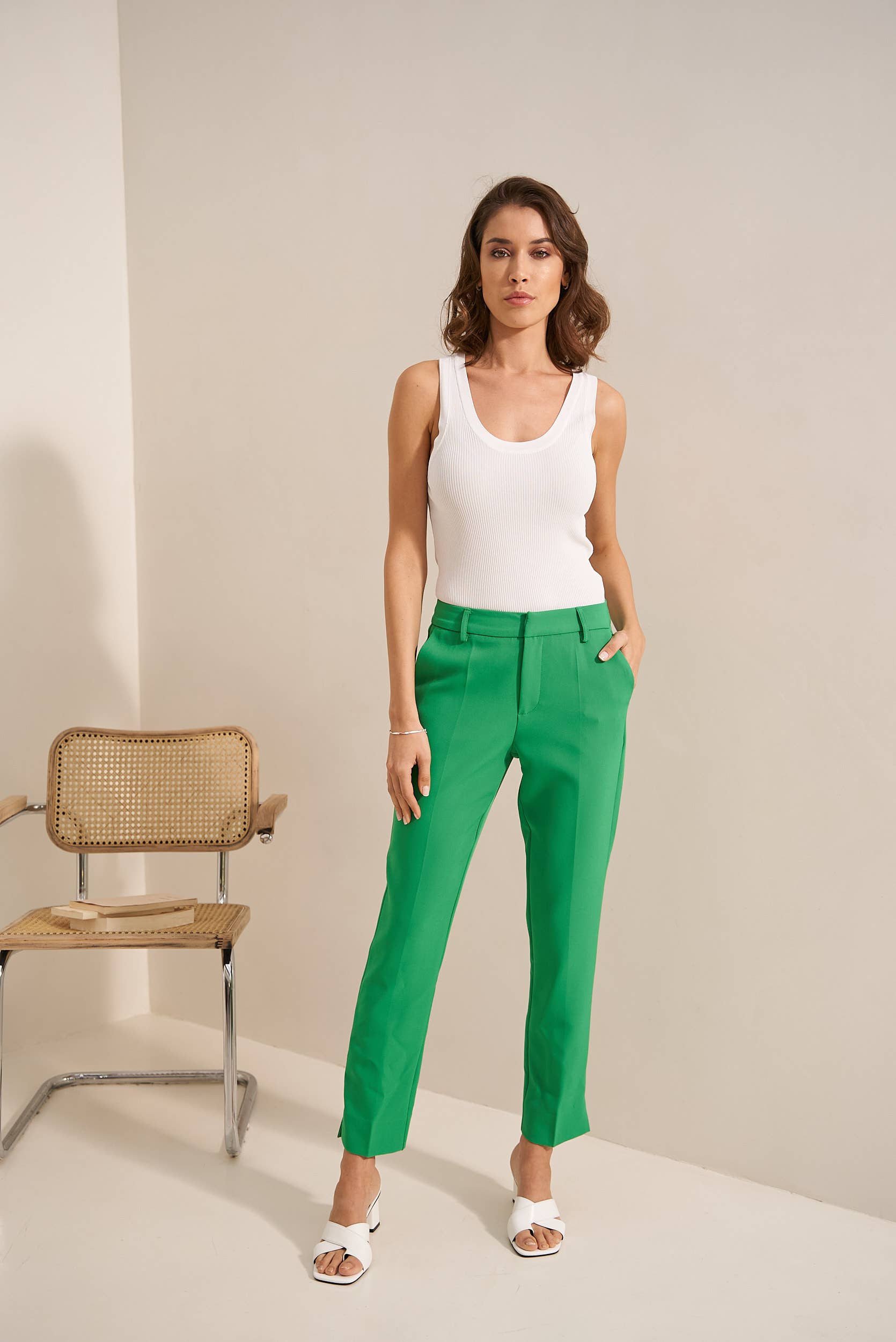 Attentif Paris - Venta al por mayor Pantalones - Mujer - Pantalones pitillo de talle alto [Signature]45