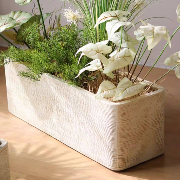 Rustic Reach - Wholesale Planter Box - Modern Rectangular Textured Planter5