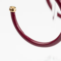 Hoo Hoops - Wholesale Hoop Earrings - Lightweight Large Hoop Earrings - Maroon 2