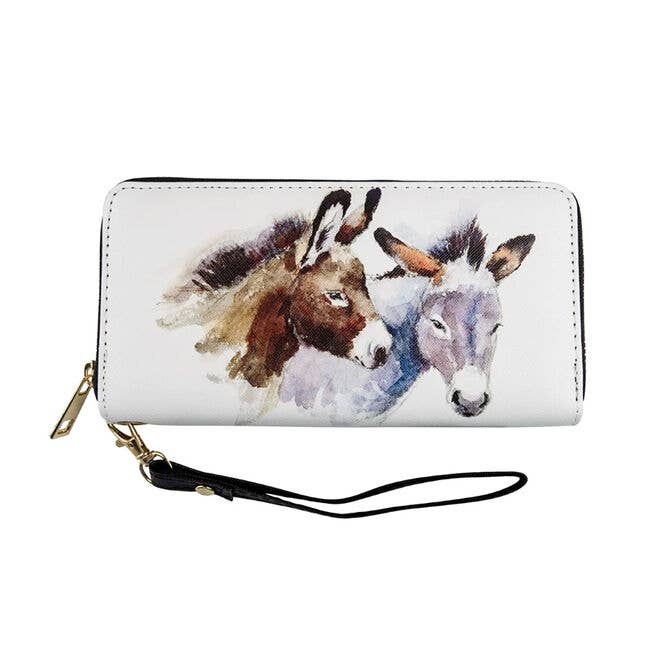 Donkey Duo Clutch Wallet for wholesale by Kelley and Company