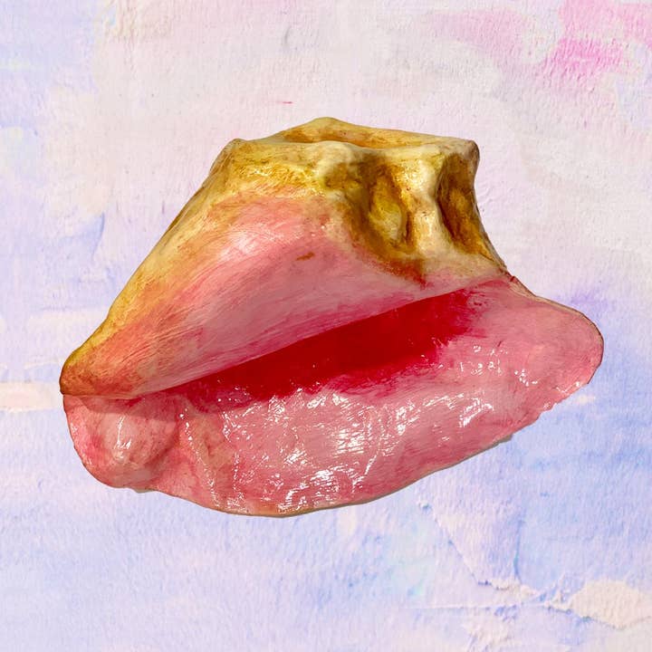 PINK PAMPAS - Wholesale Decorative Tabletop Object - Mexican handmade papier mache decoration Conchiglia1