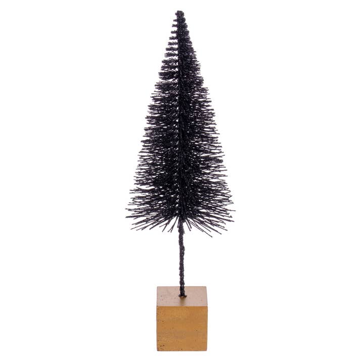 Vickerman 8"-10"-12" Black Bottle Brush Tree Set/3 for wholesale on Faire3