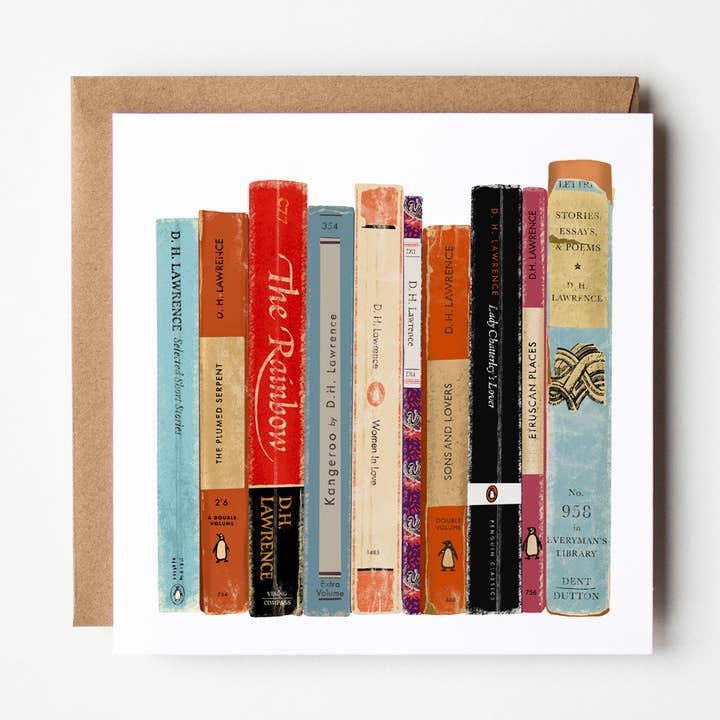 DH Lawrence - carte de vœux vierge pour la vente par Design Smith