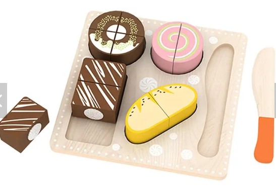 ACOOL TOY - Vendita all'ingrosso Giocattolo in legno - Bambini - AC7330 ~ AC7336 Giochi di Taglio Cibo Piatto4