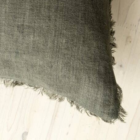 Indaba Trading - Wholesale Throw/Decorative Pillow - 24x24 Lina Linen Pillow Avocado1