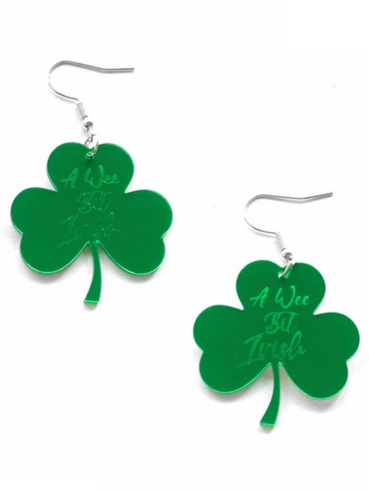 Clover Acrylic Earrings E5760 for wholesale by Ole