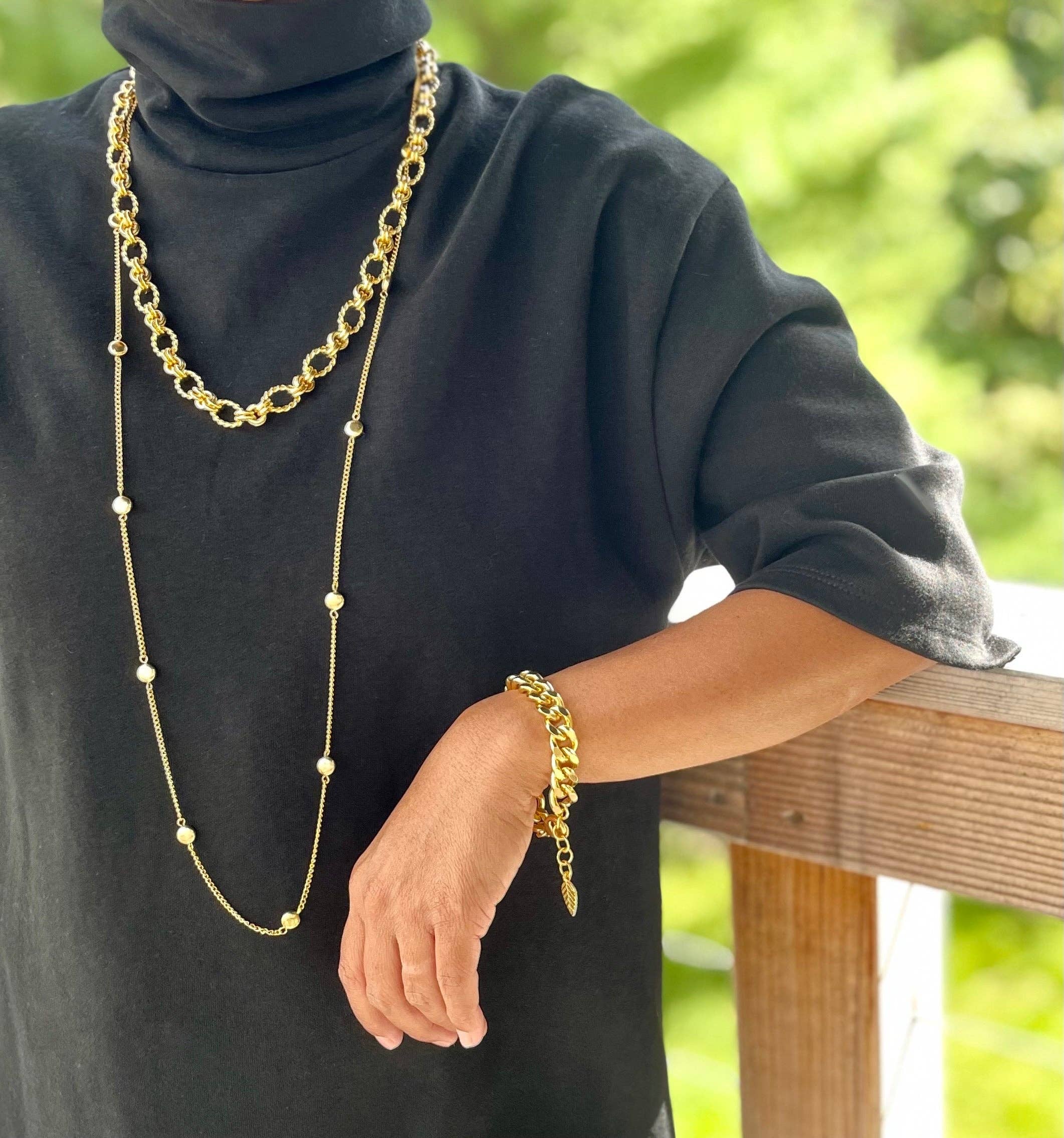 David Aubrey Jewelry – Pulseira de elo e corrente por atacado – Pulseira de elos DORB03 em ouro 18k mate2