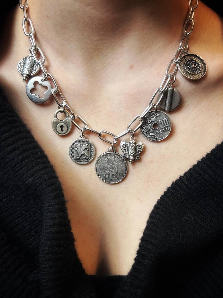 Collar con colgante grueso de plata con envío gratis para venta al por mayor de Black Lamb Design