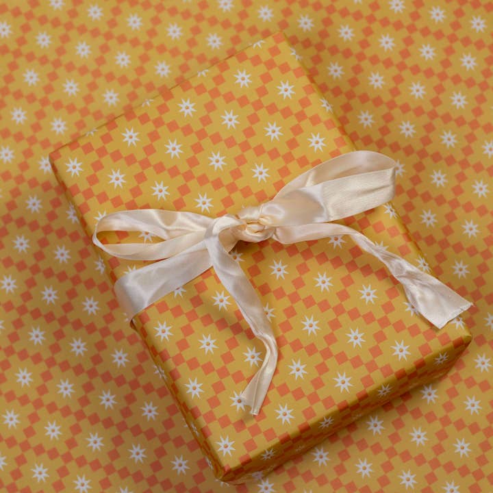 Geometric Star Wrapping Paper Sheet | Birthday Gift Wrap for wholesale by Lately Studio