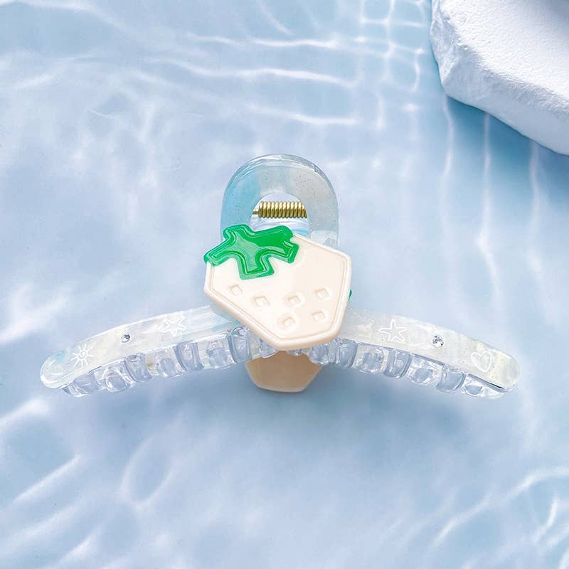 SoapElenGlen - Vente Pince à cheveux – femme - Pince à cheveux étoile de mer bleu rêveur, pince à griffes de plage d'été4