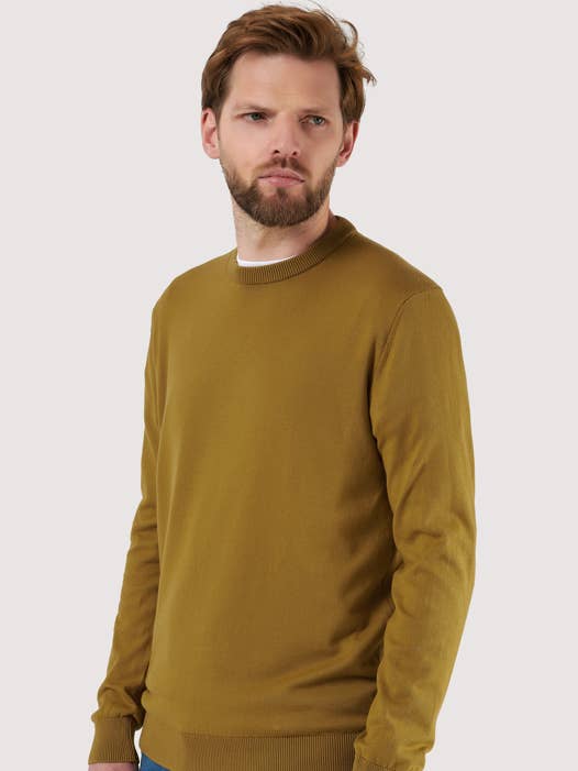 Pull en coton classique - Thé vert pour la vente par ARMAZÉM DAS MALHAS