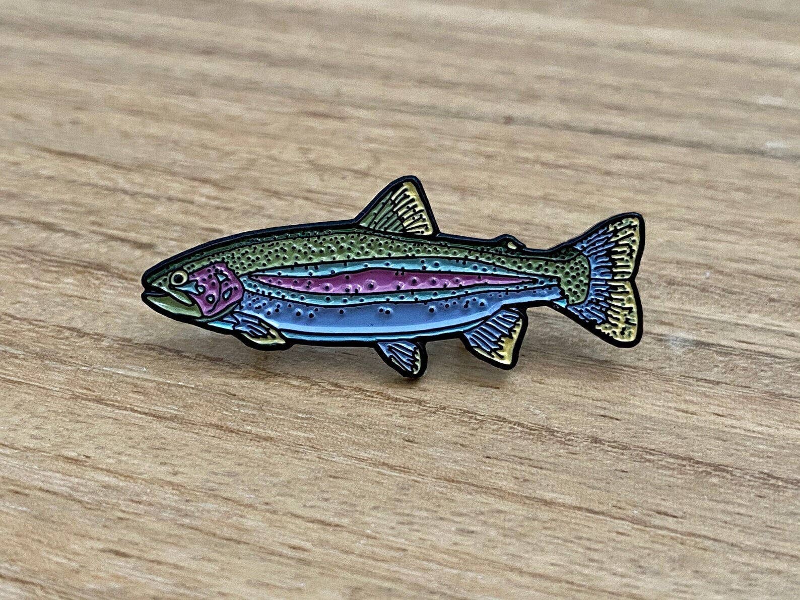 Antler & Fin - Wholesale Lapel Pin/Button - Rainbow Trout Enamel Pin5