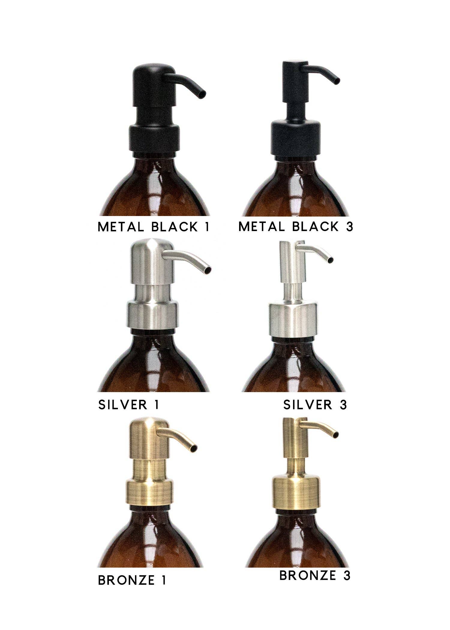 Little Crafts London LTD - Wholesale Soap Dispenser - Amber Glass Bottles Stainless Steel Pumps1