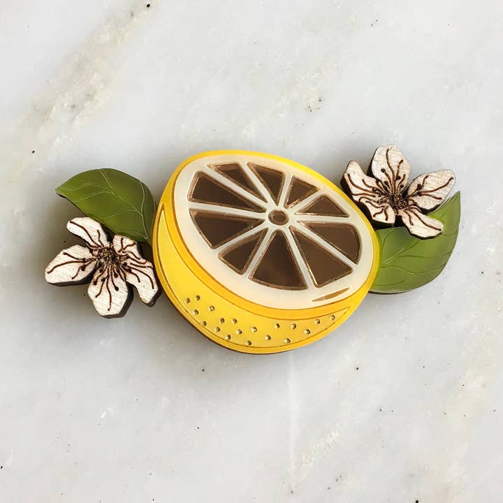 St Clements Oranges or Lemons Brooch for wholesale by Working Clasp