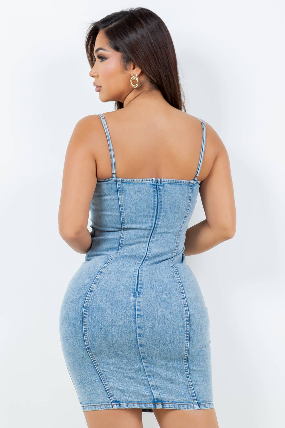 D13750 Denim Mini Skort Dress for wholesale on Faire2