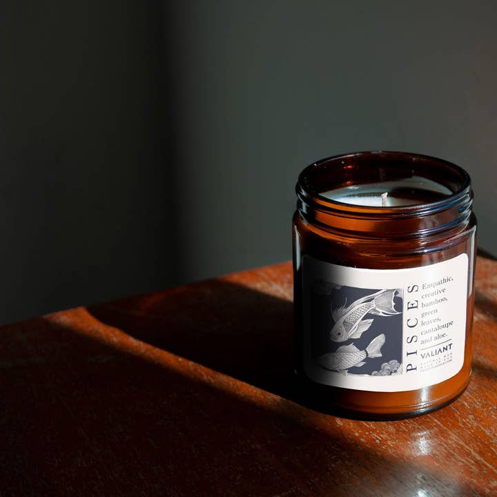 Valiant Candle - Wholesale Jar/Filled Candle - Pisces Zodiac Candle1