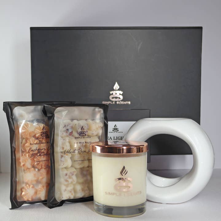 Simple Scents by Simpleness Collection – Großhandel Kerze im Glas / gefüllte Kerze – Simple Scents Erlebnis Opulenz Kerze, Wachs-Schmelz & Oslo Wachs-Brenner Geschenkset8