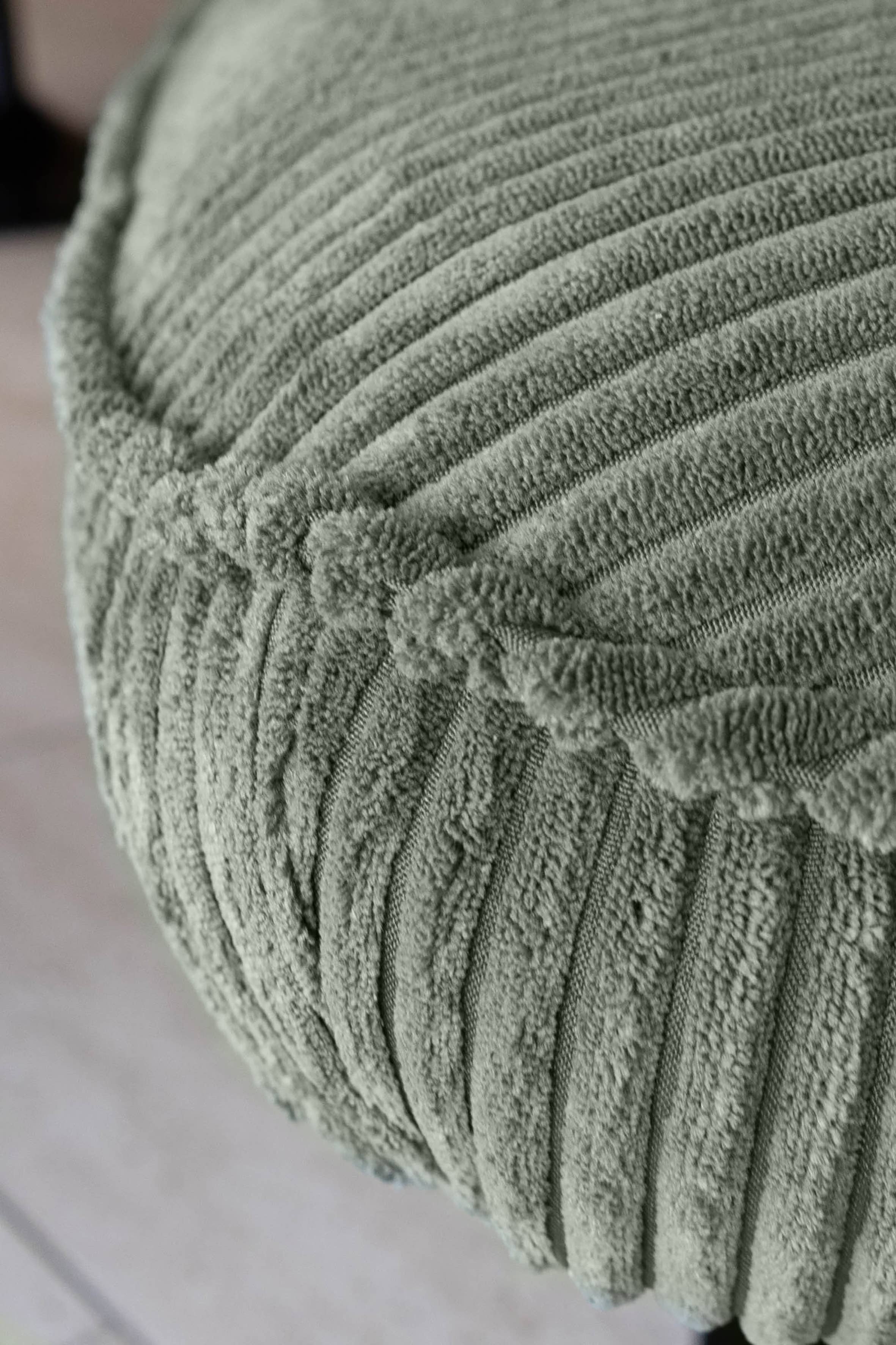 Now's Home - Wholesale Chair - GREEN CORDUROY SWIVEL CHAIR WITH FUNKY METAL BASE3