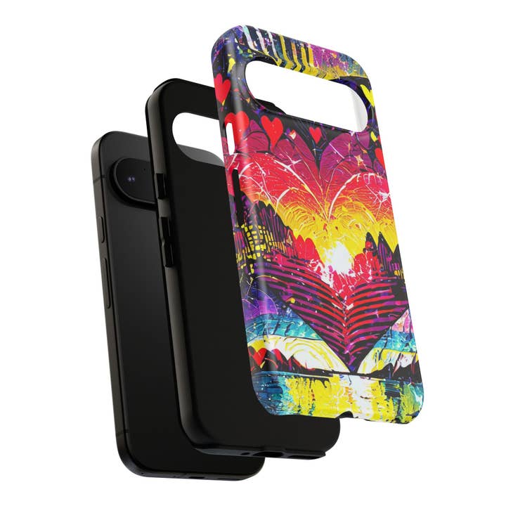 Studio 653 Clothing Co - Wholesale Phone Case - Women's - Vibrant Heart Sunset Tough Phone Case65