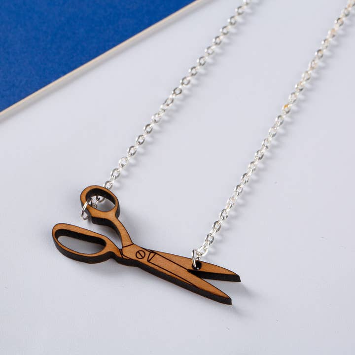 Tiny scissors necklace for wholesale by Cepheid Studio
