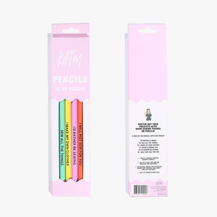 Kylie and The Machine - Vente Crayons - Crayons à coudre KATM | Paquet de 6 crayons HB