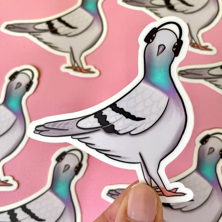 quirky burp illustrations - Wholesale Sticker - NYC Pigeon Waterproof Vinyl Sticker1