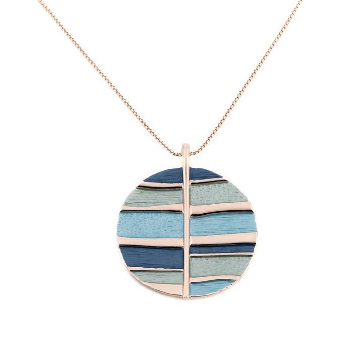 Long multi-band necklace for wholesale by KLK