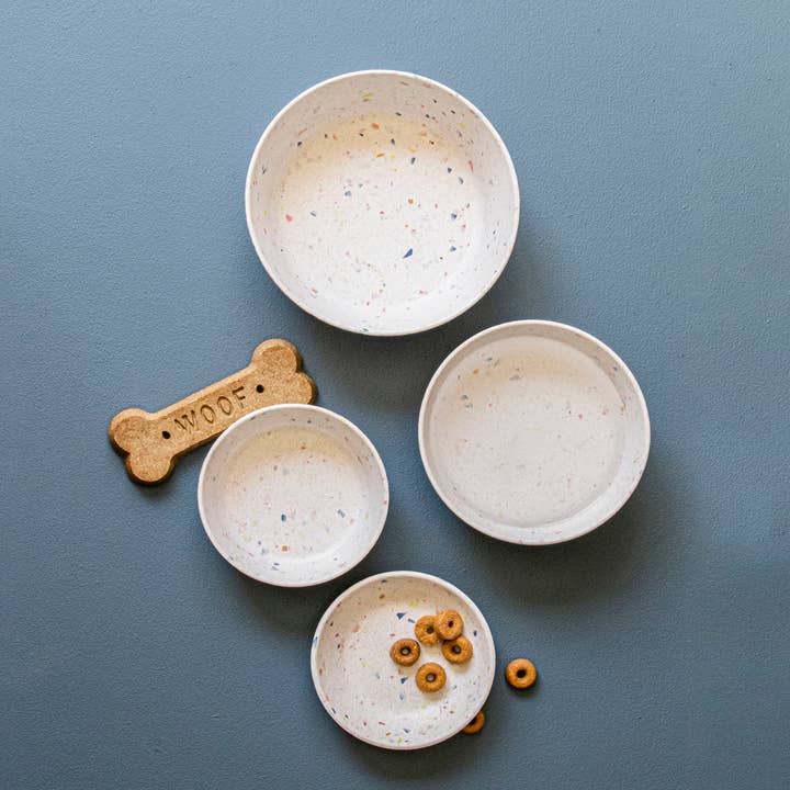 TarHong – wholesale Pet bowl – Cat/dog – Terrazzo Bright Pet,Bamboo Powder+Melamine,Dishwasher Safe