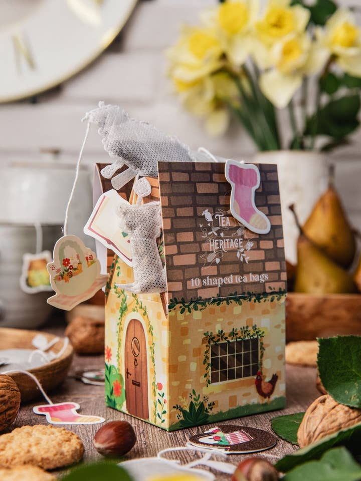 Caixa de Presente Cottage House - De Inglaterra com Amor - 10 sachês de chá por atacado de Tea Heritage