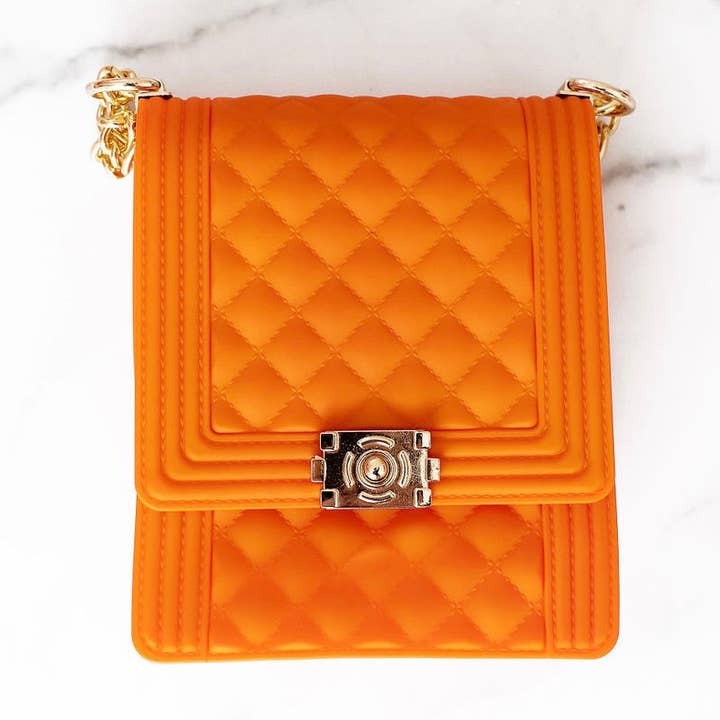 Porte-monnaie orange pour la vente par Golden Thread