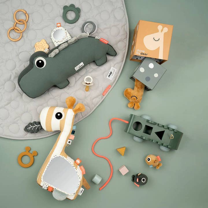 Tummy Time Pillow & Activity Toy Croco Green for wholesale on Faire3