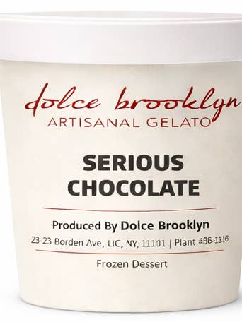 Serious Chocolate Gelato Pint for wholesale by Dolce Brooklyn