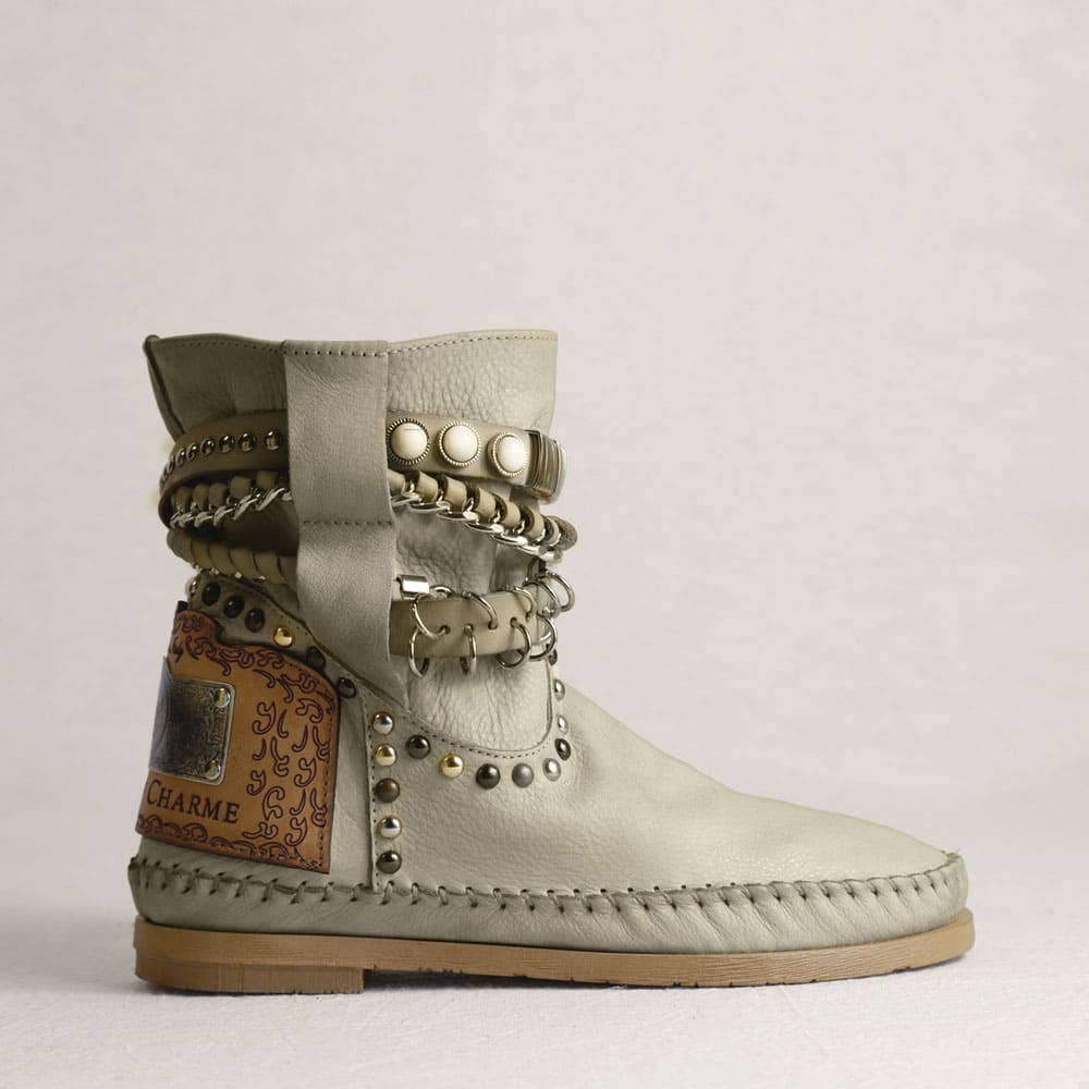 Karma of Charme - Venta al por mayor Botines - Mujer - Botines Stra2 Queen teñidos a mano con correas ajustables y piedras8