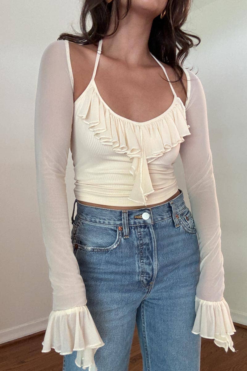 Salty – Blusa - Mulher por atacado – CROP TOP DE MANGA COMPRIDA13