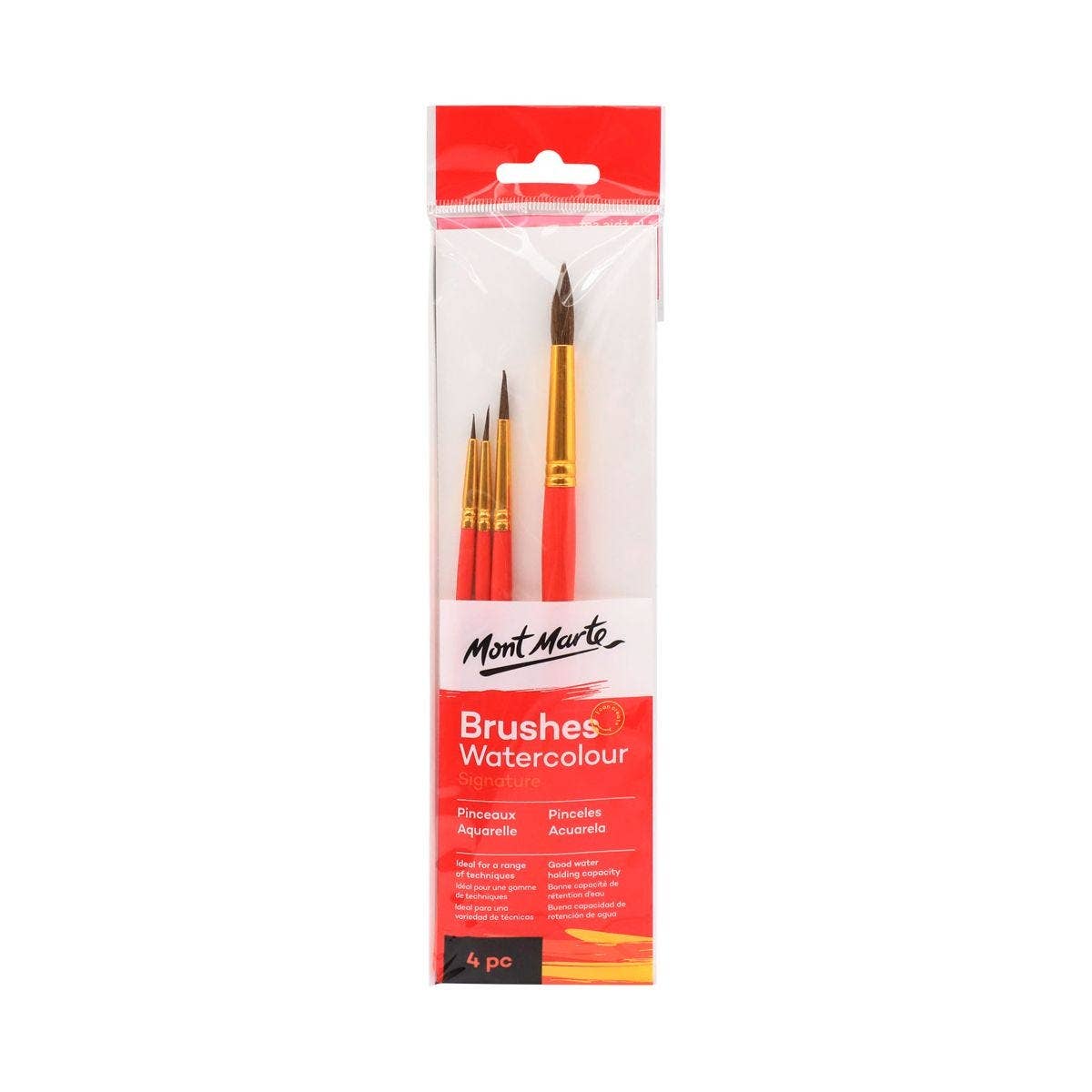 Mont Marte Usa, Inc. - Wholesale Paint/Wax Brush - Watercolor Brushes Signature 4pc0
