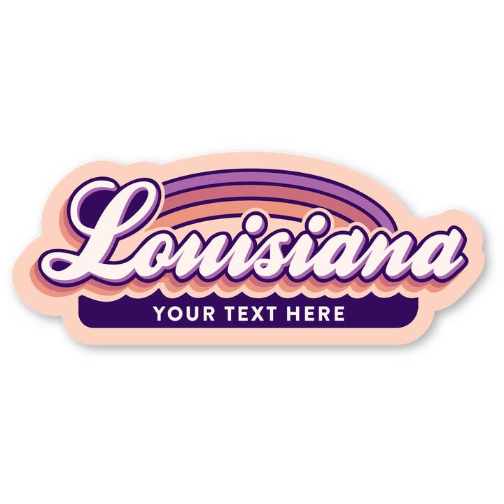 Desk Ornament - Louisiana Retro Name for wholesale by Morris Magnets