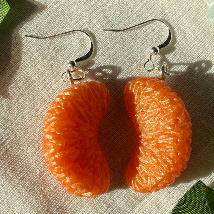 Shopmichii - Wholesale Dangle Earrings - Tangerine Slice Earrings0