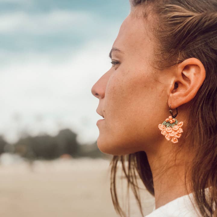 Merlot Beaded Earrings / Fruit Earring, Boho Chic Earring for wholesale by Secret Language