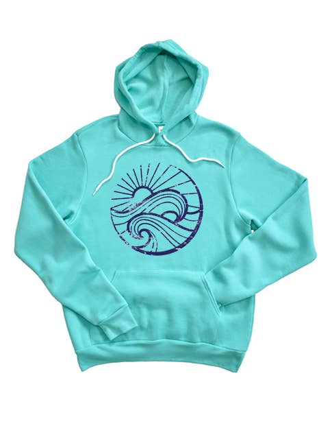 Sun and Waves Hoodie for wholesale by Wildberry Waves